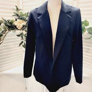 MISSGUIDED BLACK CLASSIC VINTAGE LINED BLAZER WITH SHOULDER PADS SIZE 4